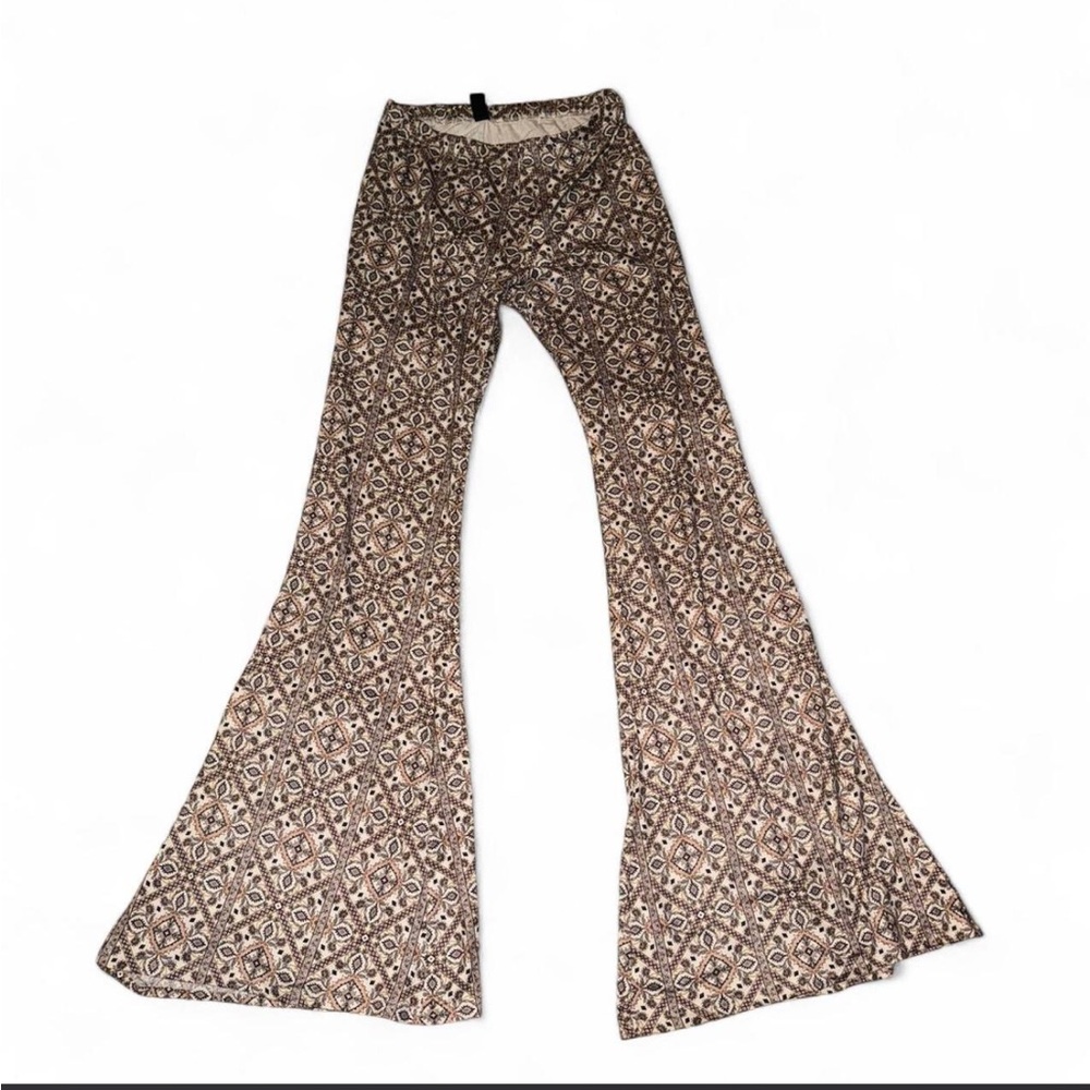 Windsor Brown & Beige Printed Flare Pants
